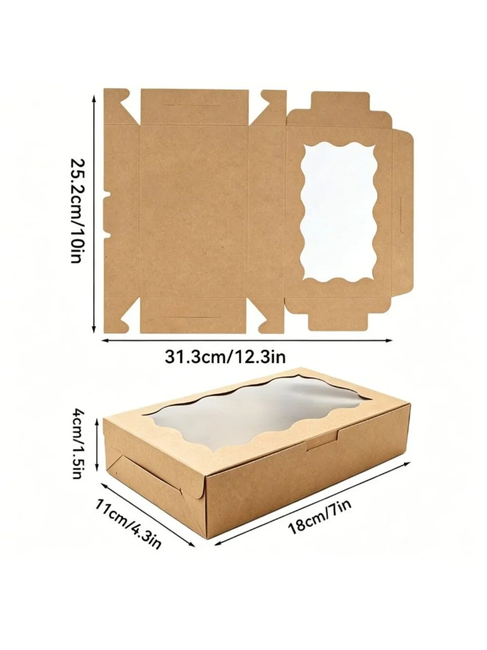 30 Pack Brown Kraft Paper Gift Boxes 1.5×7×4.5 Inch, Multipurpose Container
